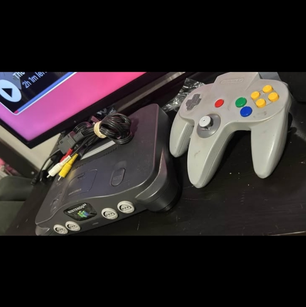 Gray Nintendo 64 Console with Iconic Controller